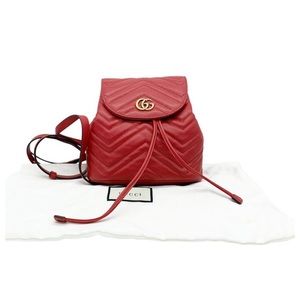 Gucci Marmont Matelasse Quilted Leather Backpack